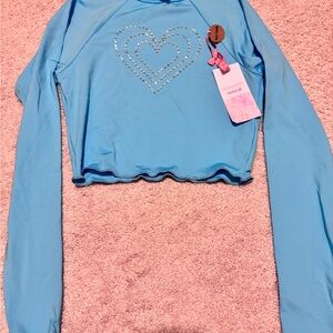 Blue Heart Design swim top